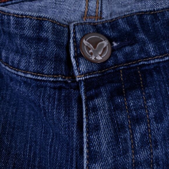 American Eagle Jeans Women's 34x30 Stretch Boot Distressed Embroidered Denim - Picture 16 of 16